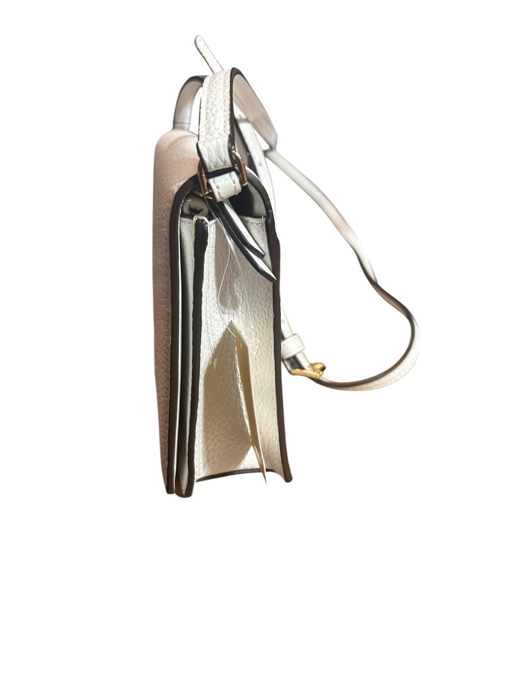 Michael Kors Optic White Pebbled Leather Flap Crossbody NWT - Picture 10 of 11